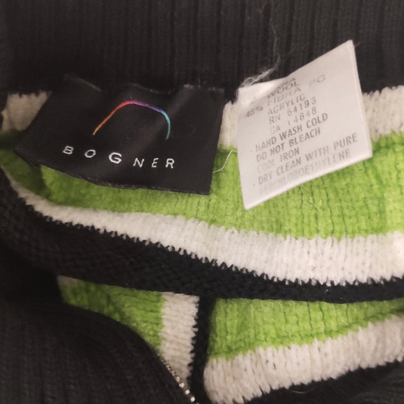 BOGNER Wool Ski Sweater Size Large Navy - Picture 9 of 11